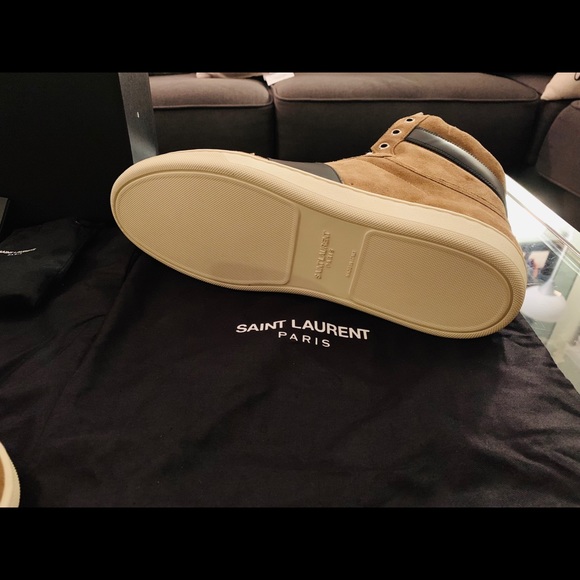 Saint Laurent Paris Suede High Tops - Picture 6 of 10